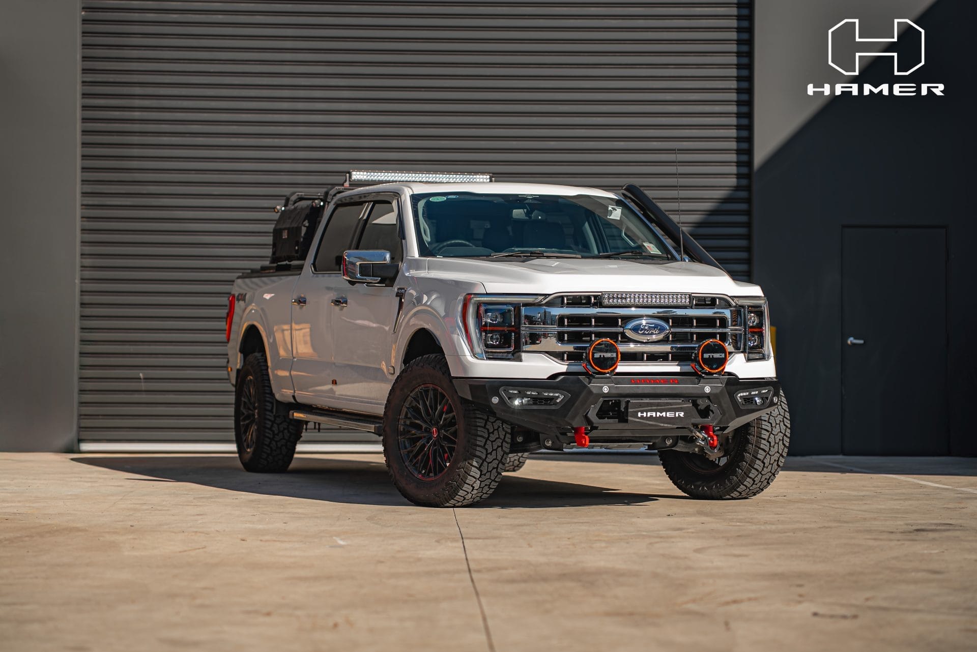 Ford F-150 with West Coast Off Road Atlas bull bar and accessories.