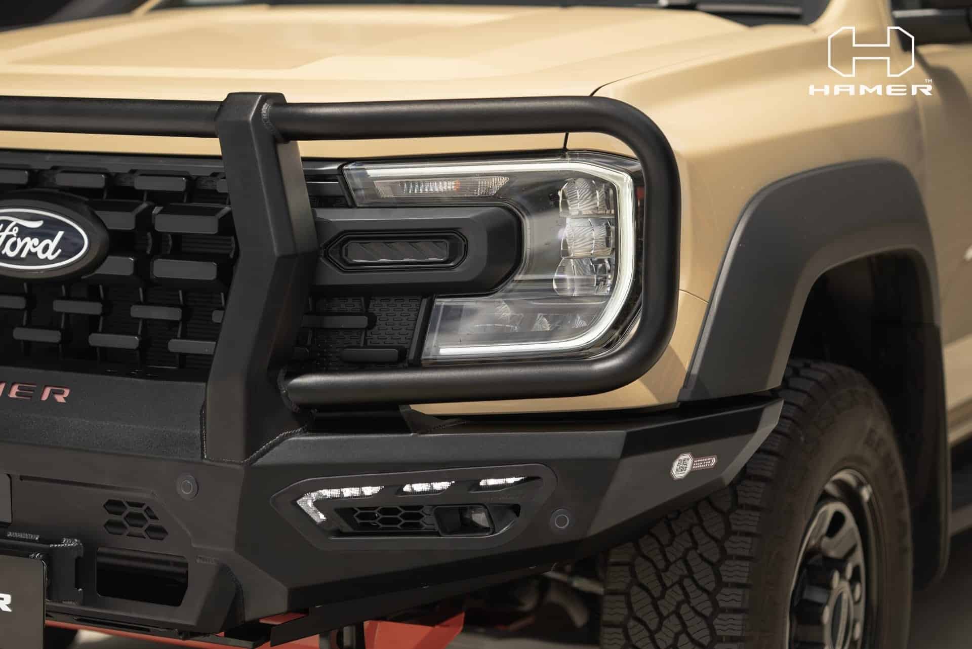 Ford Ranger Superduty with Atlas series bull bar and off-road accessories.