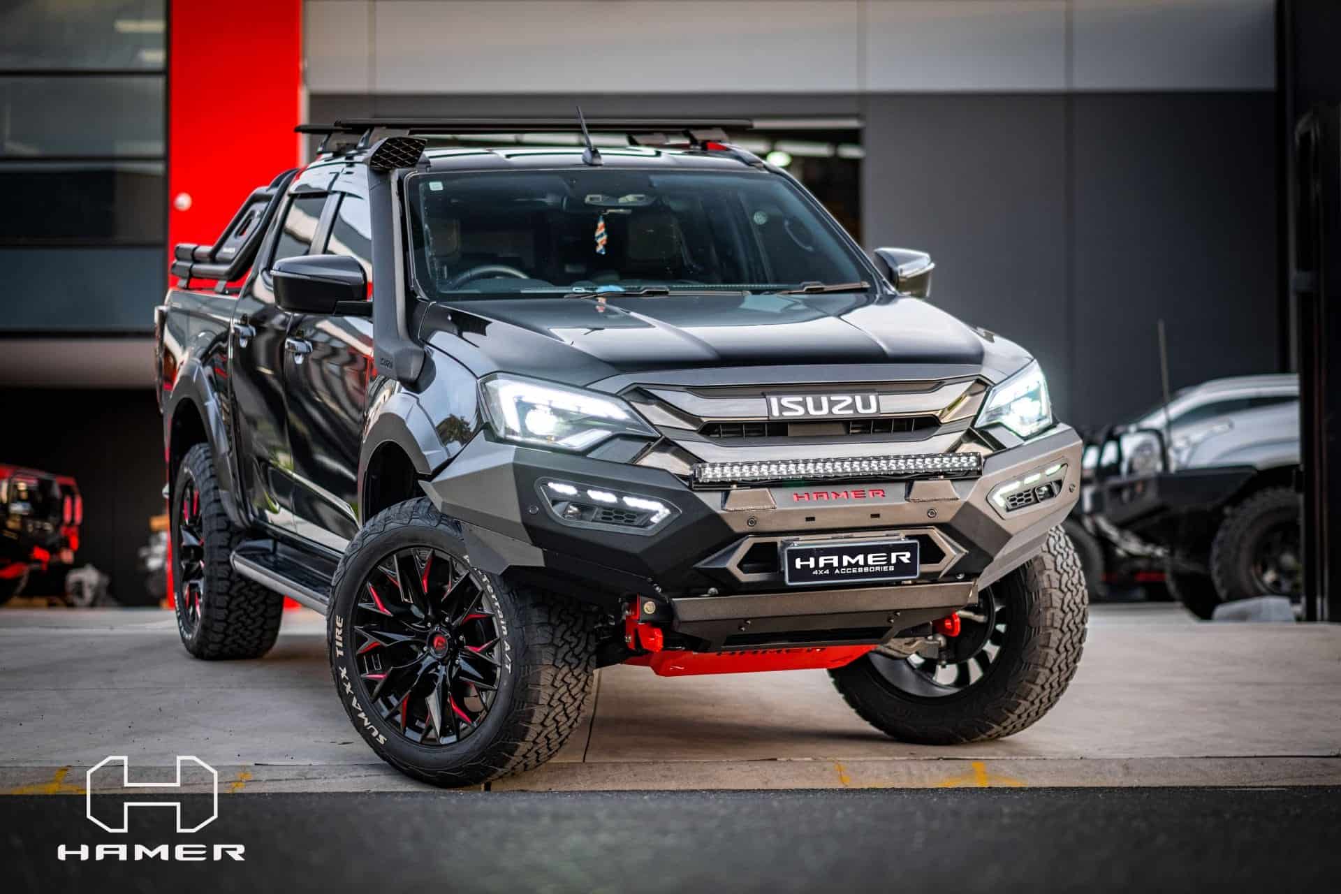 West Coast Off Road custom Isuzu D-Max with Atlas series bull bar.